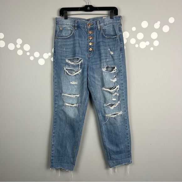 Free People Denim - Free People We The Free Blossom Rigid Distressed Jean Size 29